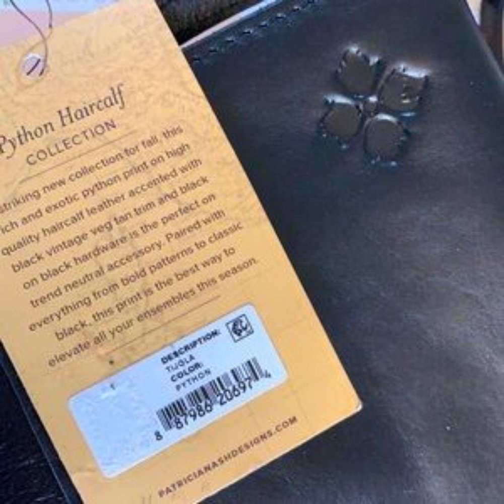 NWT Patricia Nash Python Tijola Python Leather Bag - Picture 9 of 13